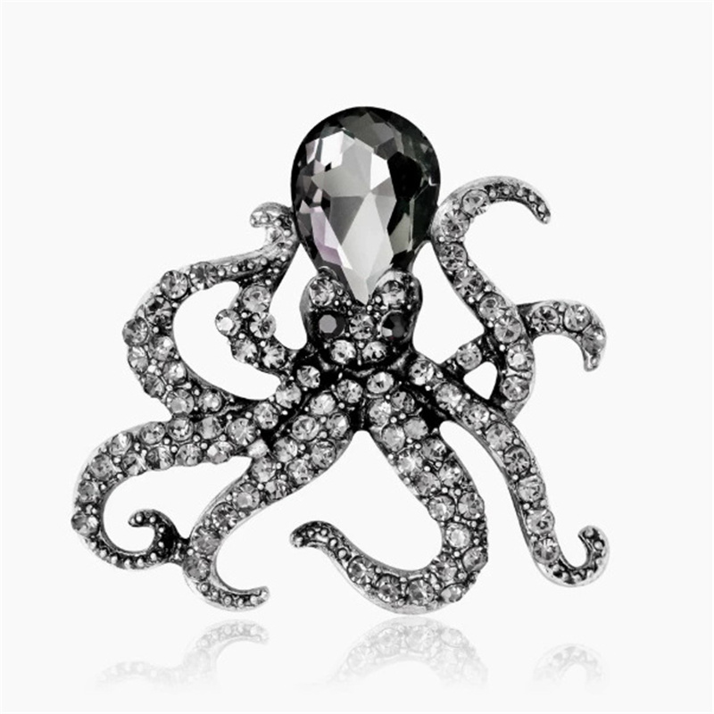 Men'S Accessories Trends 2025 - 1Pc Retro Octopus Brooch for Men