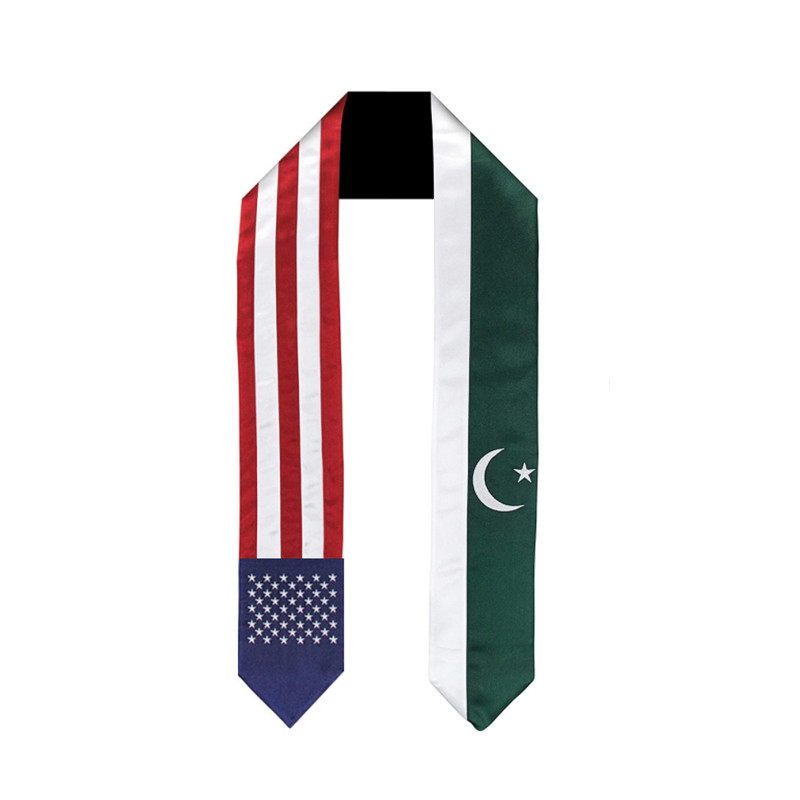 Men Accessories In Pakistan - 180*14cm American Pakistan National Flag Graduation