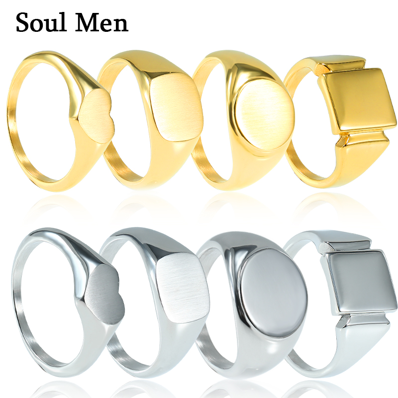 Signet Ring Men - Soul Men Titanium Steel Rings For