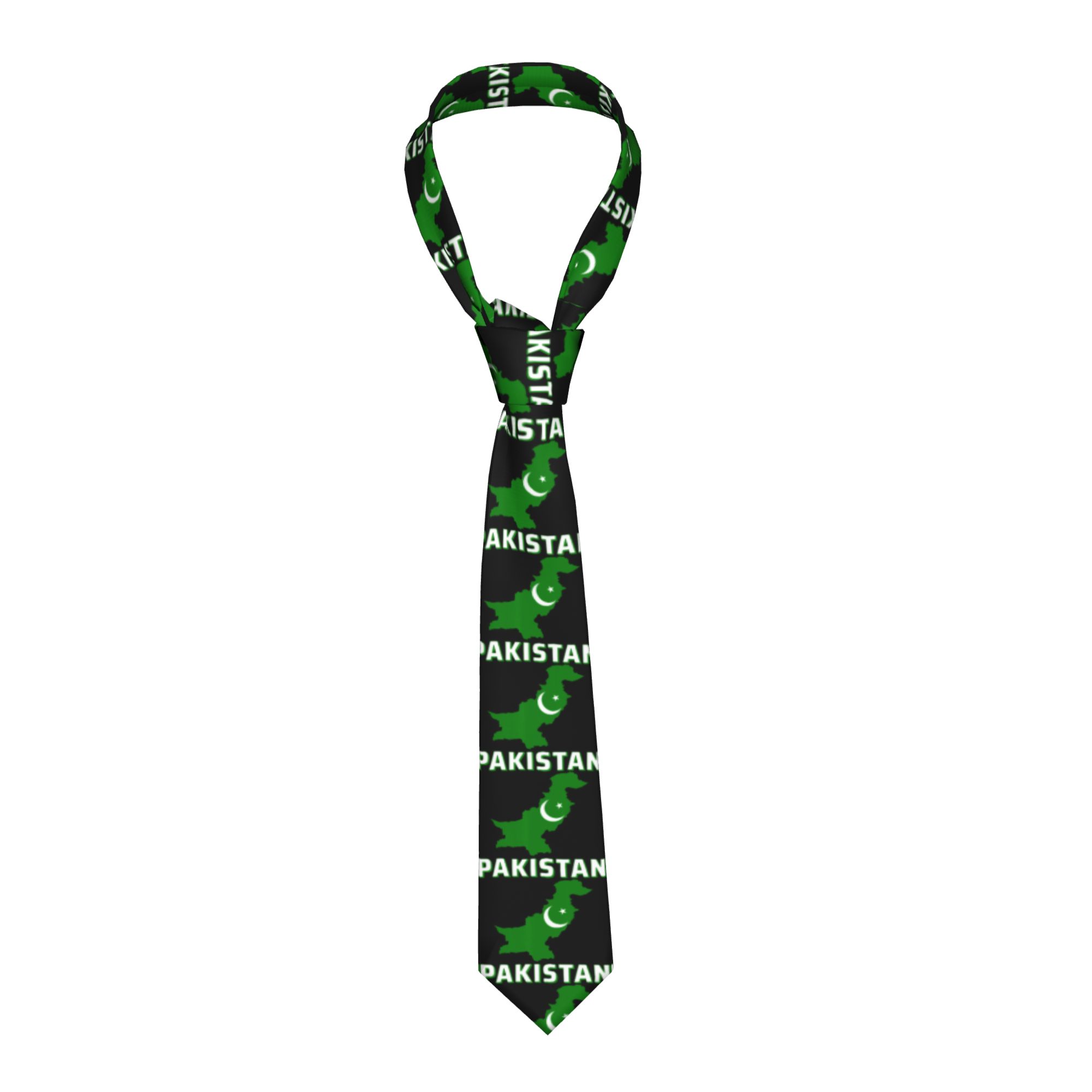 Men Accessories In Pakistan - Men's Tie Pakistani Flag Patriotic Arabic