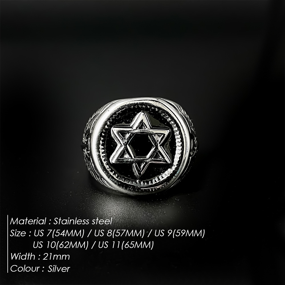 Vintage Star of David Ring for - Signet Ring Men recension och pris