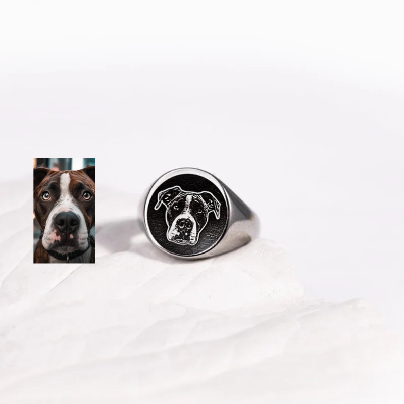 Custom Engrave Photo Signet Ri - Signet Ring Men recension och pris