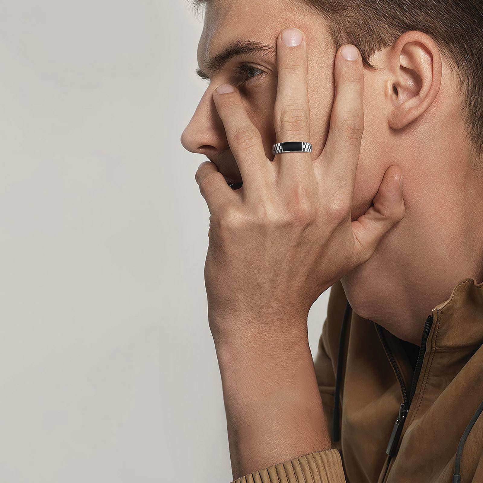 Vnox Mens Open Rings, Black En - Signet Ring Men recension och pris
