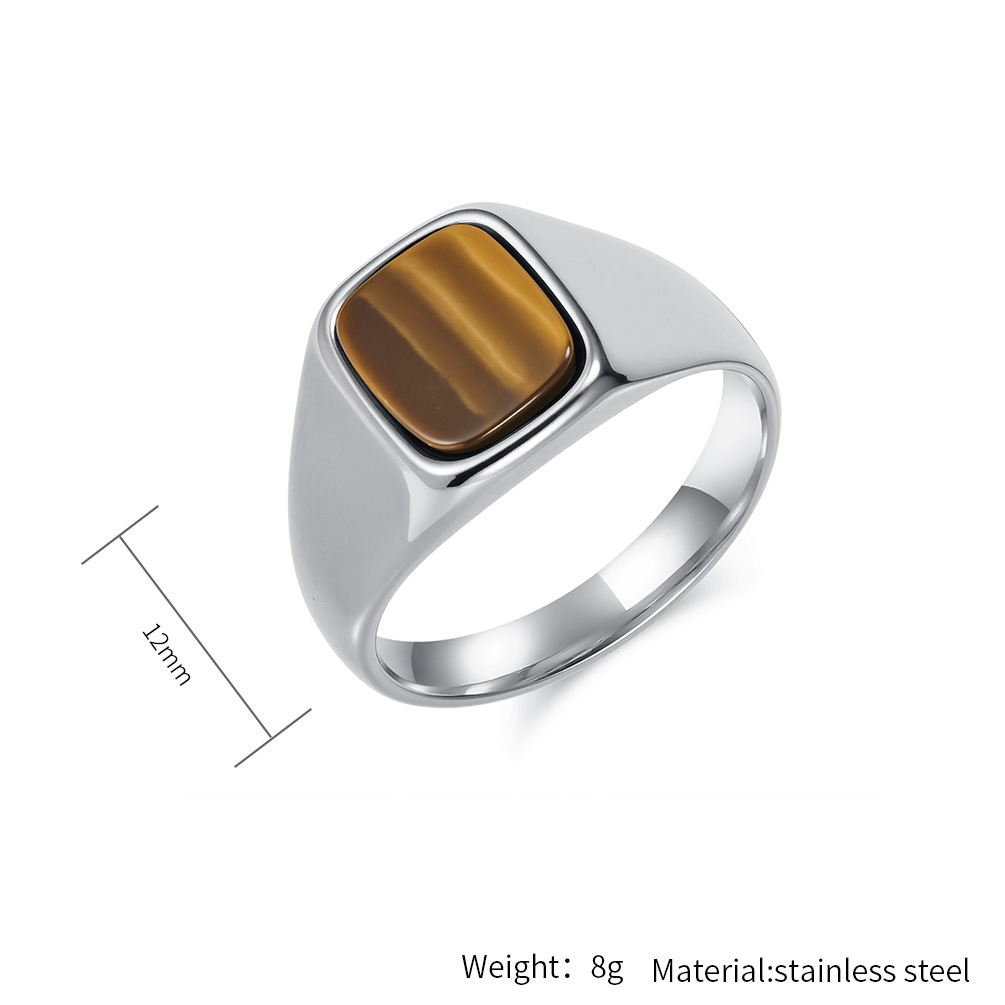 New Fashion Vintage Stainless  - Signet Ring Men recension och pris
