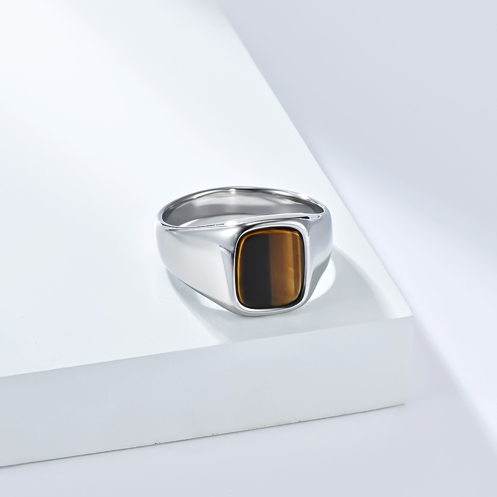 New Fashion Vintage Stainless  - Signet Ring Men recension och pris