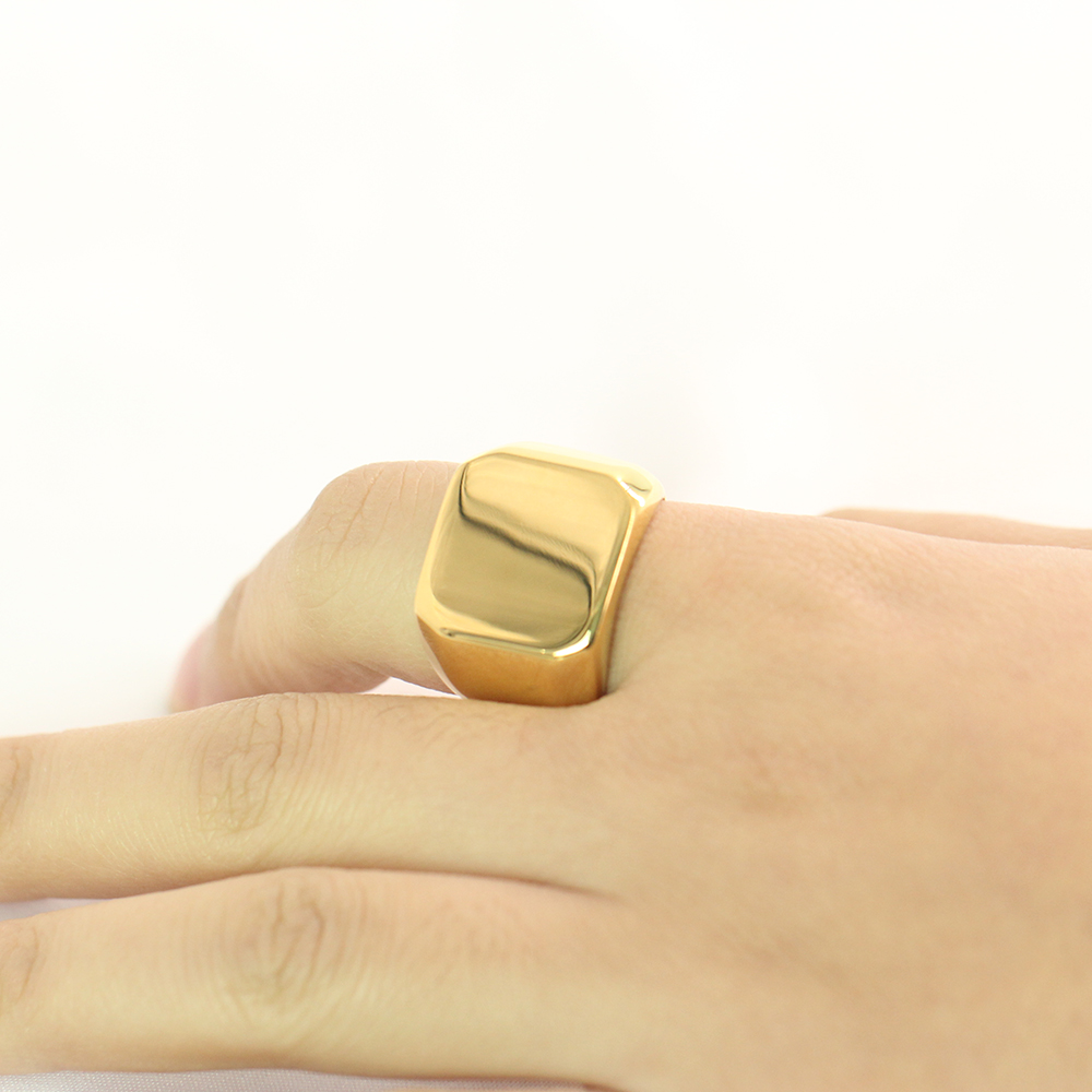 Free Engrave New Silver/Gold/B - Signet Ring Men recension och pris