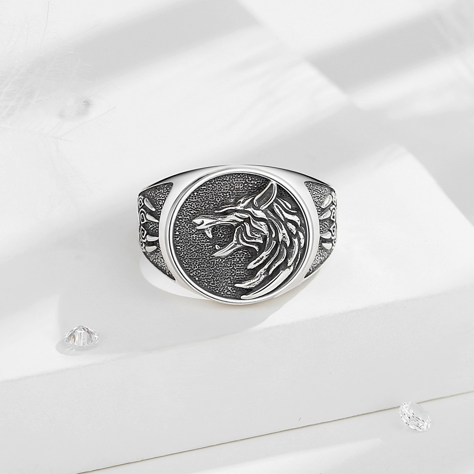 Eudora 925 Sterling Silver Vik - Signet Ring Men recension och pris