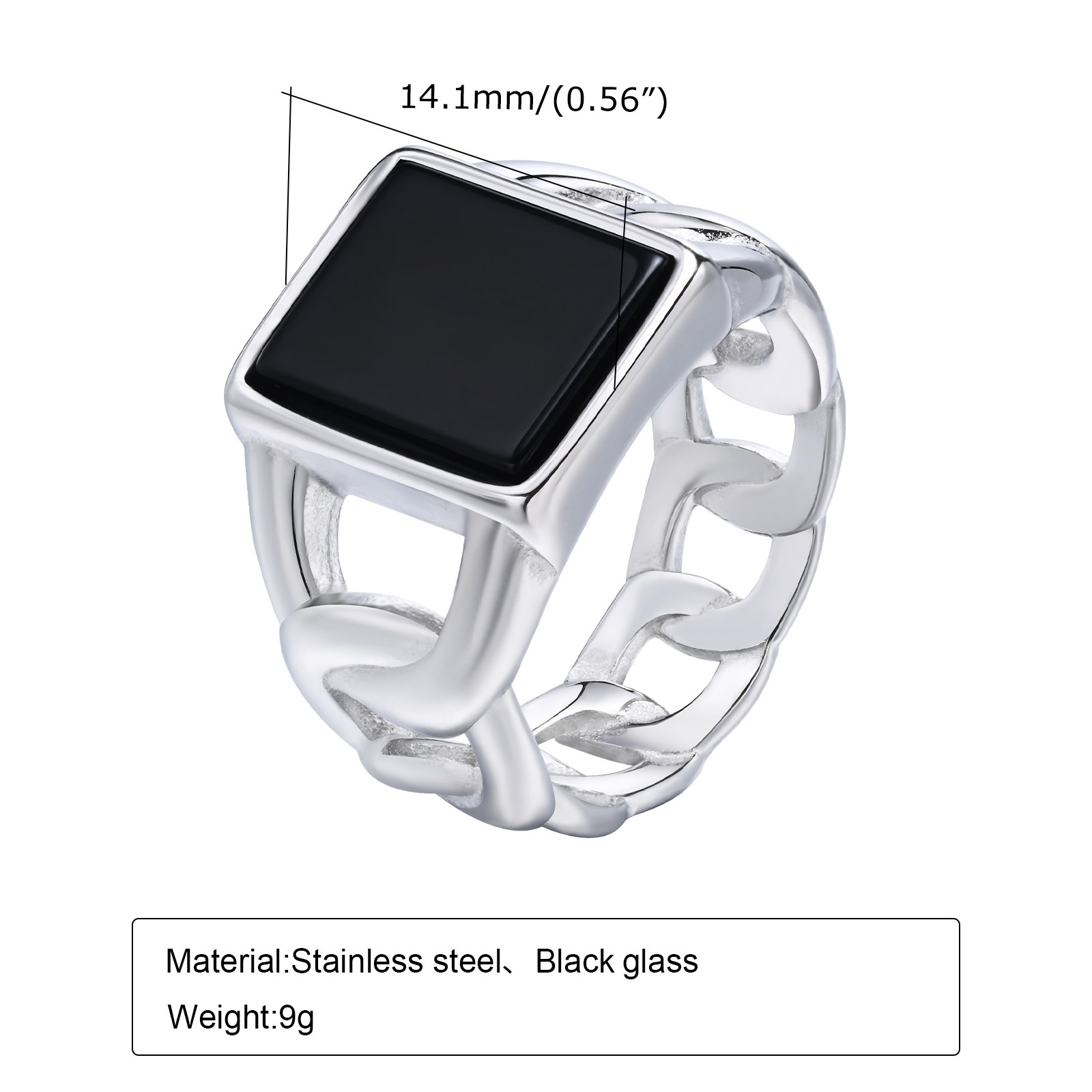 Punk Vintage Stainless Steel S - Signet Ring Men recension och pris