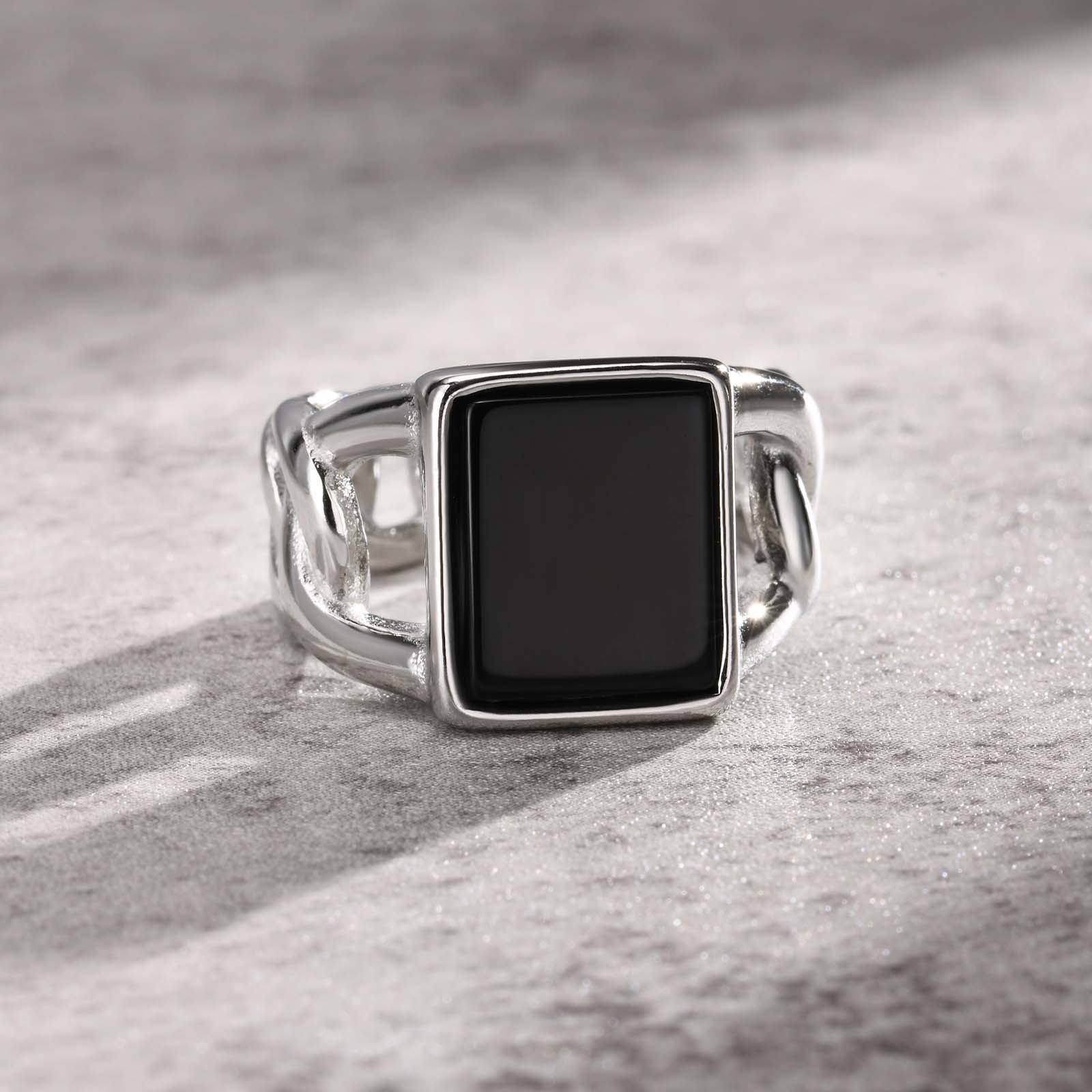 Punk Vintage Stainless Steel S - Signet Ring Men recension och pris