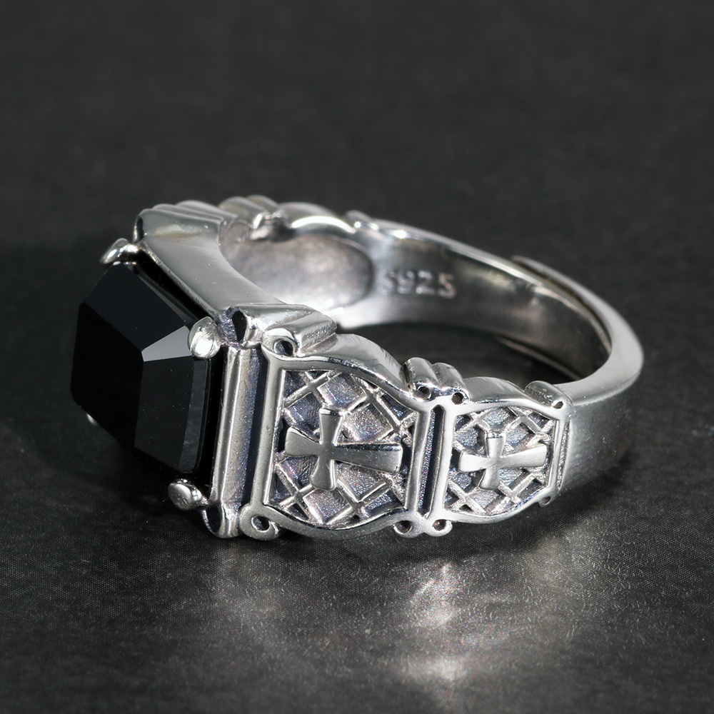 Vintage Punk Silver 925 Jewelr - Signet Ring Men recension och pris