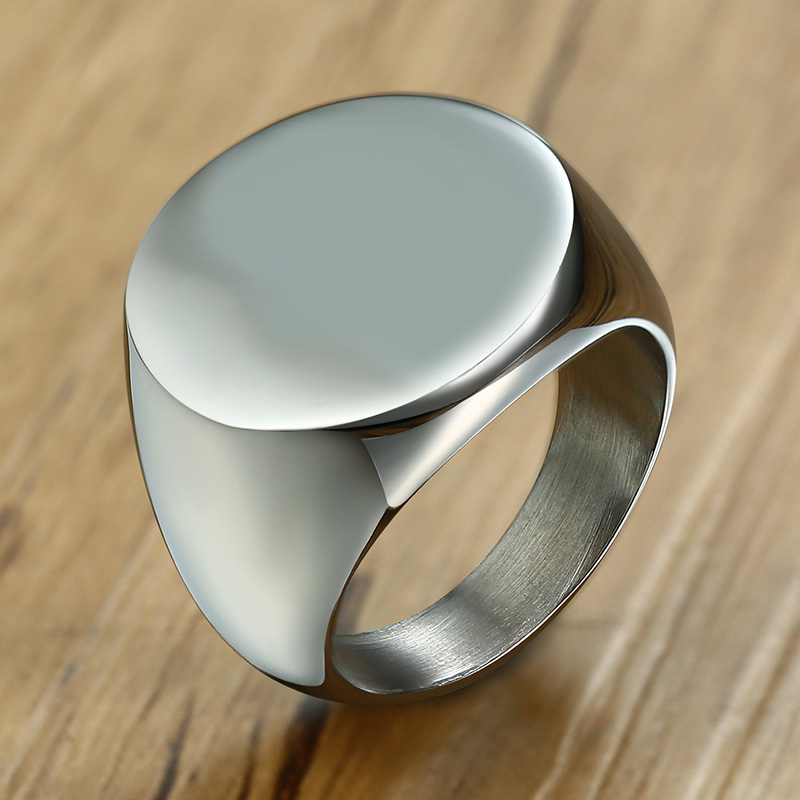 Vnox Stylish Pattern Font Init - Signet Ring Men recension och pris